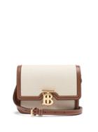 Ladies Bags Burberry - Tb Mini Canvas And Leather Cross-body Bag - Womens - Beige Multi