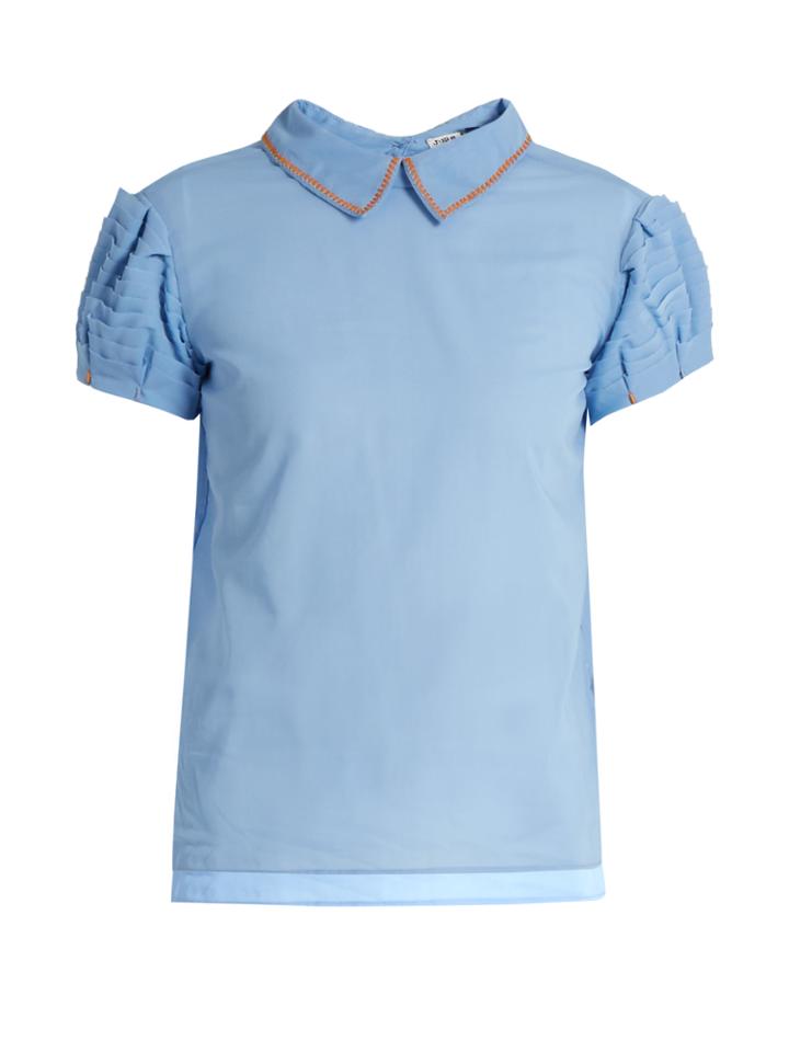 Jupe By Jackie Saraste Point-collar Cotton Shirt