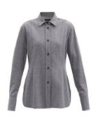 Matchesfashion.com Joseph - Baron Wool-blend Felt Shirt - Womens - Grey