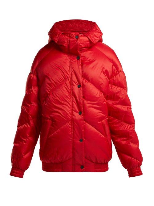 Matchesfashion.com Perfect Moment - Chevron Quilted Bomber Jacket - Womens - Red Multi