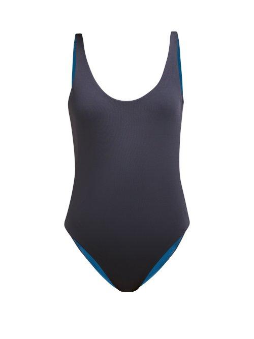 Matchesfashion.com Skin - Lana Scoop Back Reversible Swimsuit - Womens - Blue Multi