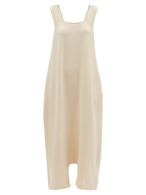 Matchesfashion.com Lauren Manoogian - Playa Knitted Pima Cotton-blend Jumpsuit - Womens - Cream
