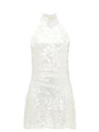 Matchesfashion.com Galvan - Gemma Sequinned Chiffon Dress - Womens - White