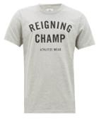 Matchesfashion.com Reigning Champ - Logo-print Cotton-jersey T-shirt - Mens - Grey