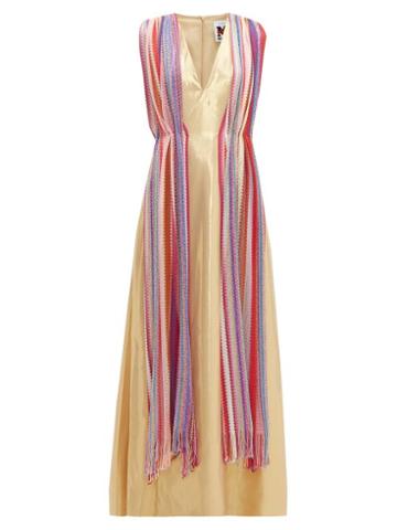Matchesfashion.com M Missoni - Vintage Scarf Silk Blend Lam Maxi Dress - Womens - Multi