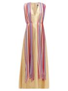 Matchesfashion.com M Missoni - Vintage Scarf Silk Blend Lam Maxi Dress - Womens - Multi