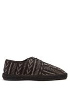 Saint Laurent Lace-up Chevron Canvas Espadrilles