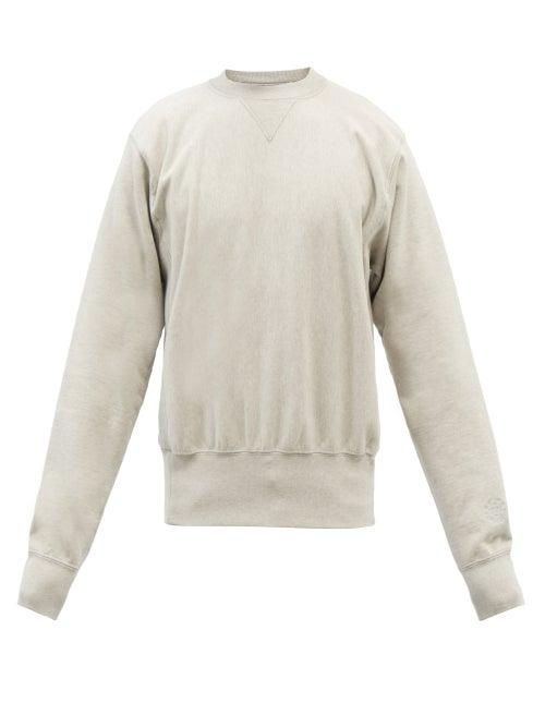 Maison Margiela - Crew Neck Cotton-jersey Sweatshirt - Mens - Grey