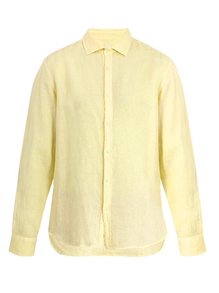 120 Lino Single-cuff Linen Shirt