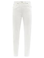 Ladies Rtw Fendi - High-rise Slim-leg Jeans - Womens - White