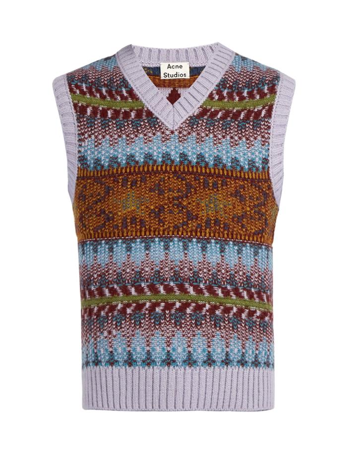 Acne Studios Fair Isle-knit Sleeveless Sweater