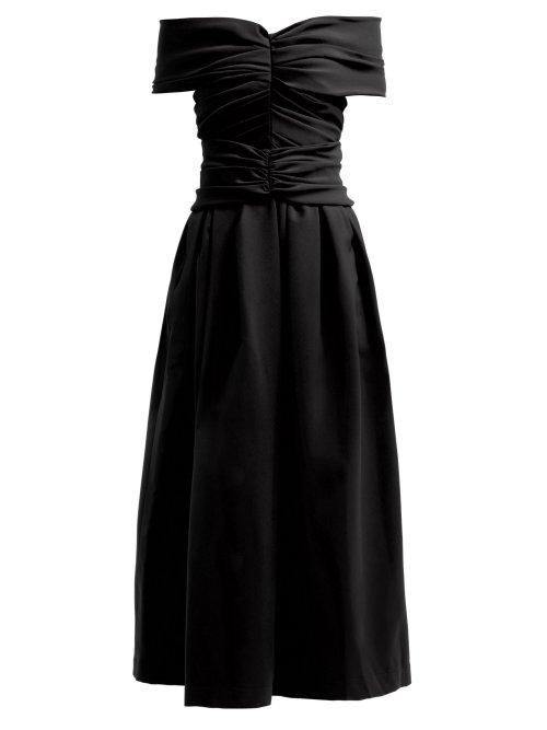 Matchesfashion.com Preen By Thornton Bregazzi - Ellie Off The Shoulder Dress - Womens - Black
