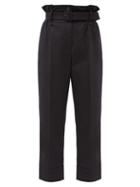 Matchesfashion.com Simone Rocha - Paperbag-waist Twill Trousers - Womens - Black