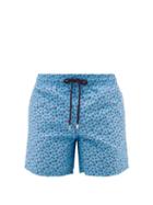 Matchesfashion.com Vilebrequin - Moorea Turtle-print Swim Shorts - Mens - Blue Multi