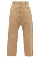 Matchesfashion.com Nili Lotan - Luna Cropped Cotton-blend Twill Trousers - Womens - Beige