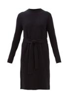 Raey - Recycled Cashmere-blend Ribbed Knee-length Dress - Womens - Dark Navy