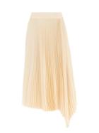 Matchesfashion.com Joseph - Asymmetric Technical-pleated Midi Skirt - Womens - Ivory