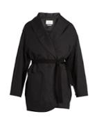 Isabel Marant Étoile Ilona Tie-waist Cotton And Linen-blend Coat