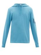 Matchesfashion.com C.p. Company - Lens Cotton Hooded Sweatshirt - Mens - Blue