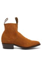 Matchesfashion.com Yuketen - Pancho Suede-leather Chelsea Boots - Mens - Brown