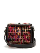 Alexander Mcqueen Box 16 Tweed And Leather-trimmed Shoulder Bag