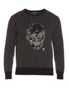 Alexander Mcqueen Embroidered-skull Long-sleeved Sweatshirt