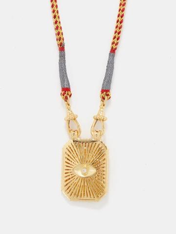 Marie Lichtenberg - Evil Eye Diamond & 18kt Gold Necklace - Womens - Gold Multi