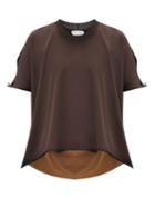 Matchesfashion.com Bottega Veneta - Bi-colour Raw-hem Knitted Top - Womens - Brown Multi