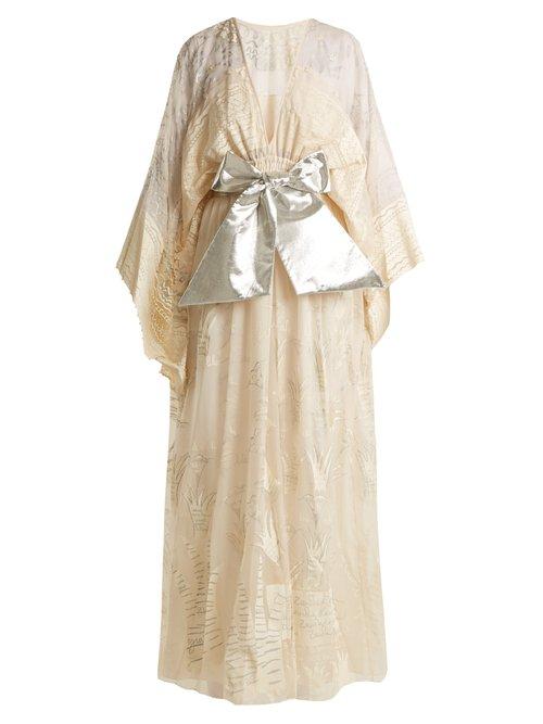 Matchesfashion.com Zandra Rhodes - Summer Collection The 1973 Field Of Lilies Gown - Womens - Cream