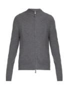 Allude Ribbed-knit Cashmere Cardigan