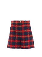 Gucci - Checked Tweed Shorts - Womens - Red Multi