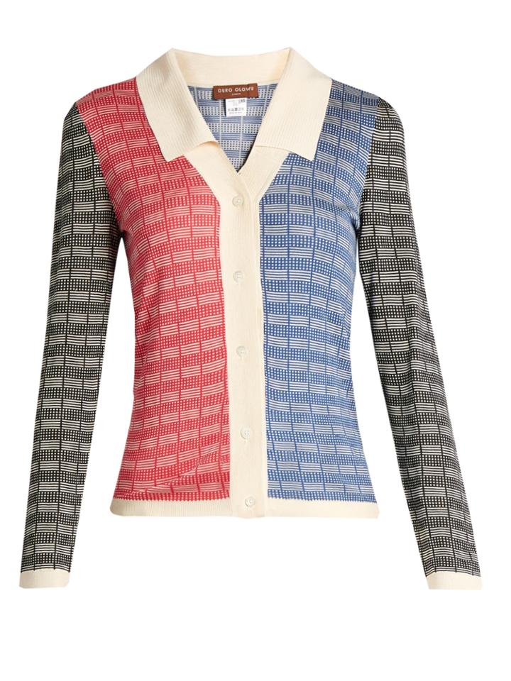 Duro Olowu Contrast-panel Silk Cardigan