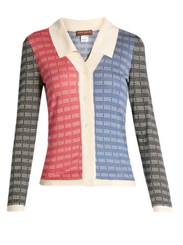 Duro Olowu Contrast-panel Silk Cardigan