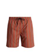 Matchesfashion.com Saturdays Nyc - Timothy Striped Swim Shorts - Mens - Brown
