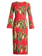 Dolce & Gabbana Broad Bean Print Round-neck Dress