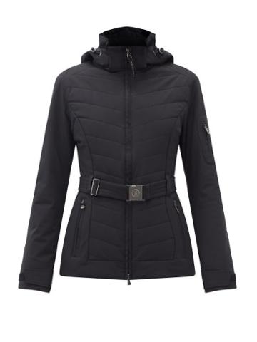 Matchesfashion.com Bogner - Gitta-t Hooded Chevron-quilted Soft-shell Jacket - Womens - Black
