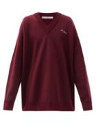 Matchesfashion.com Acne Studios - Karvi V-neck Wool-blend Sweater - Mens - Red