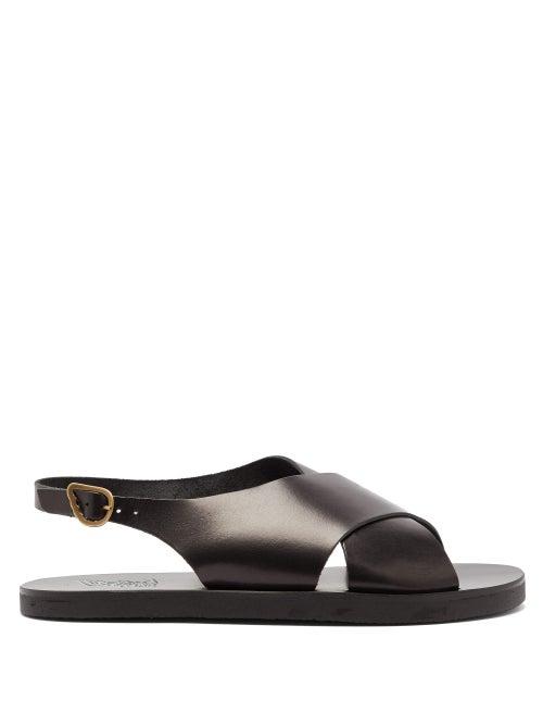 Matchesfashion.com Ancient Greek Sandals - Crossover Leather Sandals - Mens - Black