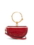 Matchesfashion.com Chlo - Nile Leather Minaudire Clutch Bag - Womens - Red