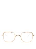 Matchesfashion.com Thom Browne - Aviator Frame Glasses - Mens - Gold