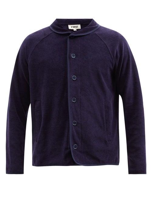 Matchesfashion.com Ymc - Beach Cotton-terry Jacket - Mens - Navy