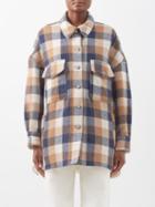 Fortela - Margot Check Wool-blend Jacket - Womens - Camel Check