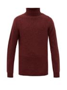 Matchesfashion.com Howlin' - Sylvester Roll Neck Wool Sweater - Mens - Burgundy