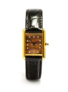 Jacquie Aiche - Vintage Cartier Tank Diamond & Gold-vermeil Watch - Womens - Black Gold