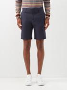 Paul Smith - Flat-front Organic Cotton-twill Shorts - Mens - Navy