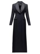 Matchesfashion.com Dolce & Gabbana - Satin Lapel Single Breasted Coat - Womens - Black