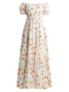 Caroline Constas Bardot Off-the-shoulder Cotton-blend Maxi Dress