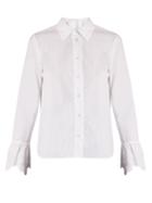 See By Chloé Embroidered-cuff Cotton-poplin Shirt