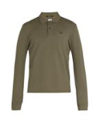 Matchesfashion.com C.p. Company - Long Sleeved Cotton Polo Shirt - Mens - Green