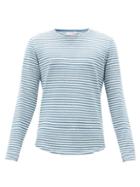 Matchesfashion.com Orlebar Brown - Ob-t Cotton-blend Long-sleeved T-shirt - Mens - Blue White